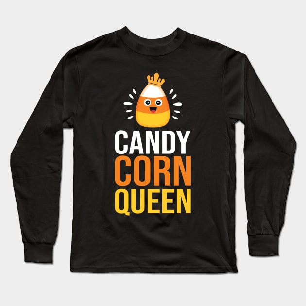 Funny Candy Corn Queen Halloween Trick or Treat Gift Long Sleeve T-Shirt by HCMGift